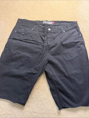 Jordan Craig Black Flat Front Men's Shorts